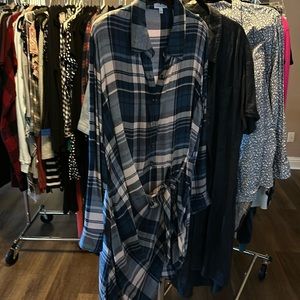 Nordstrom plaid cross over dress